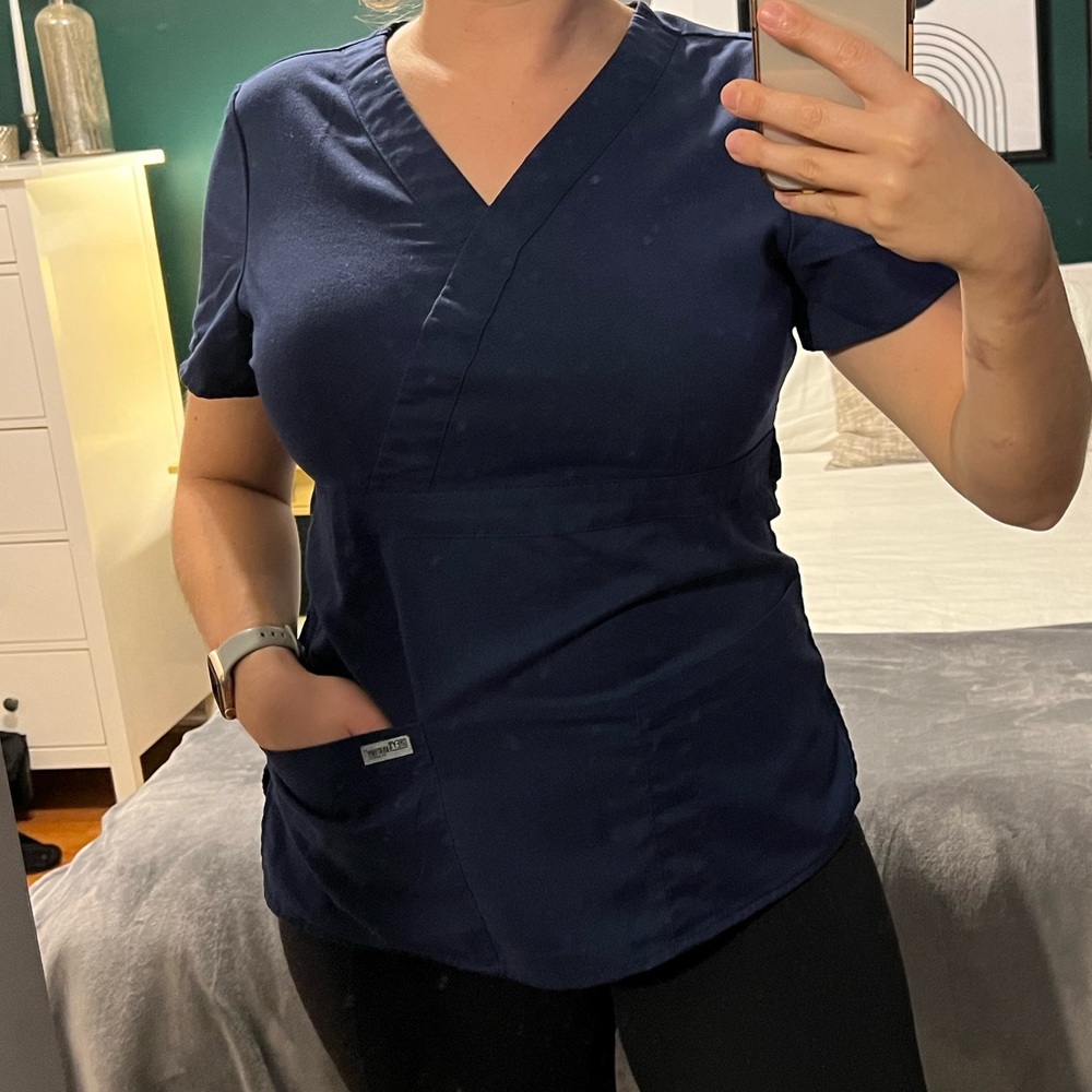 Grey’s Anatomy mock wrap scrub top